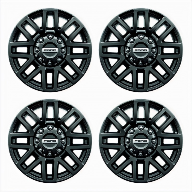 Ford Super Duty Wheel Set - Ford Racing - 20 x 8 in. Premium Black Painted Aluminum - Gloss Black - `05-`22